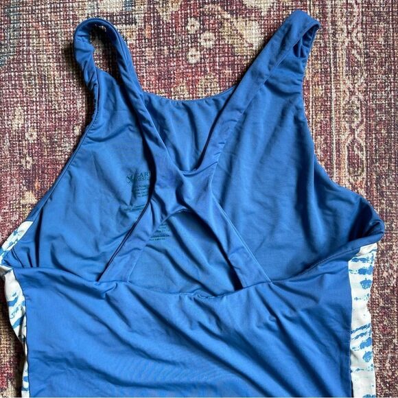 Carve Designs Blue Women's XL one piece Swimwear side stripes - Picture 9 of 12